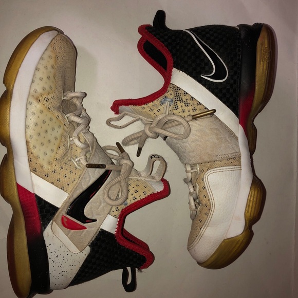 Nike Lebron 14 Flip The Switch White Red GS Grade Size 5Y Authentic - Picture 4 of 11